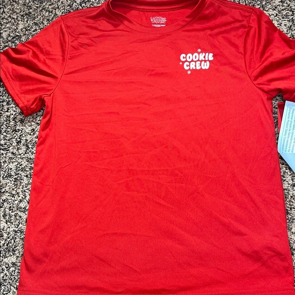 🆕 Wondershop Kids' Red Sleepwear Top Unisex Size L 10/12 | NWT